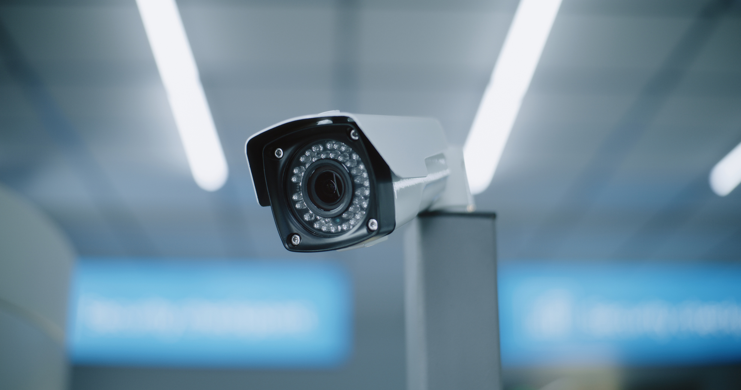 CCTV camera installed indoors
