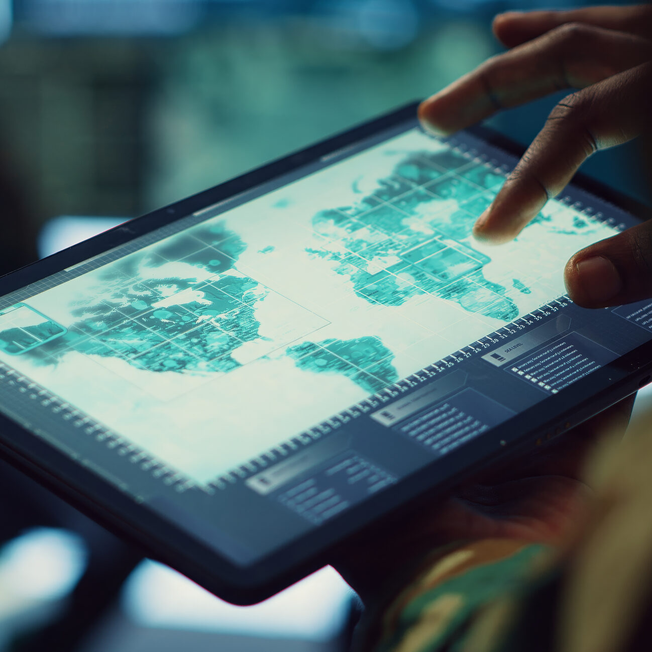 Interactive map on handheld device